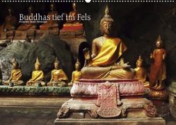 Buddhas tief im Fels (Wandkalender 2023 DIN A2 quer)