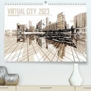 VIRTUAL CITY 2023 CH-Version (Premium, hochwertiger DIN A2 Wandkalender 2023, Kunstdruck in Hochglanz)