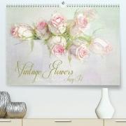 Vintage Flowers (Premium, hochwertiger DIN A2 Wandkalender 2023, Kunstdruck in Hochglanz)