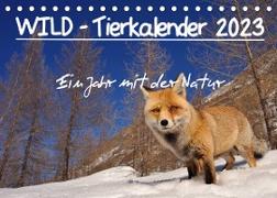WILD - Tierkalender 2023 (Tischkalender 2023 DIN A5 quer)