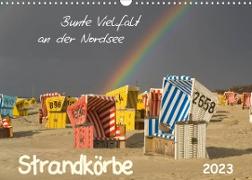 Strandkörbe ¿ bunte Vielfalt an der Nordsee (Wandkalender 2023 DIN A3 quer)