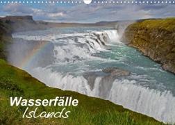 Wasserfälle Islands (Wandkalender 2023 DIN A3 quer)