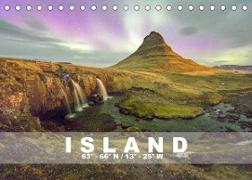 ISLAND 63° - 66° N / 13° - 25° W (Tischkalender 2023 DIN A5 quer)