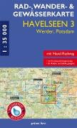 Rad-, Wander- und Gewässerkarte Havelseen 3 Werder/Potsdam 1:35 000