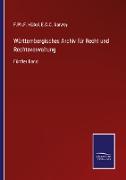 Württembergisches Archiv für Recht und Rechtsverwaltung
