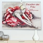 Facetten der Frau - Lavierte Tuschezeichnungen (Premium, hochwertiger DIN A2 Wandkalender 2023, Kunstdruck in Hochglanz)