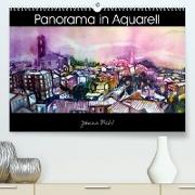 Panorama in Aquarell (Premium, hochwertiger DIN A2 Wandkalender 2023, Kunstdruck in Hochglanz)