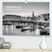 Hamburg monochrome Impressionen (Premium, hochwertiger DIN A2 Wandkalender 2023, Kunstdruck in Hochglanz)