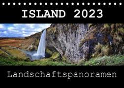 Island Landschaftspanoramen (Tischkalender 2023 DIN A5 quer)