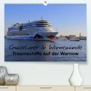 Cruiseliner in Warnemünde (Premium, hochwertiger DIN A2 Wandkalender 2023, Kunstdruck in Hochglanz)
