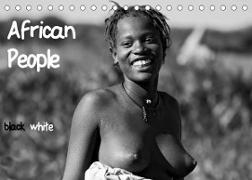 African People black white (Tischkalender 2023 DIN A5 quer)