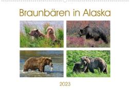 Braunbären in Alaska (Wandkalender 2023 DIN A2 quer)