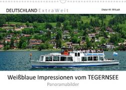 Weißblaue Impressionen vom TEGERNSEE Panoramabilder (Wandkalender 2023 DIN A3 quer)