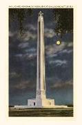 Vintage Journal Moon over San Jacinto Memorial, Texas