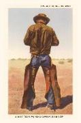 Vintage Journal Rear View of Cowboy Rolling His Own