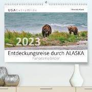 Entdeckungsreise durch ALASKA Panoramabilder (Premium, hochwertiger DIN A2 Wandkalender 2023, Kunstdruck in Hochglanz)