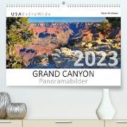 GRAND CANYON Panoramabilder (Premium, hochwertiger DIN A2 Wandkalender 2023, Kunstdruck in Hochglanz)
