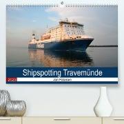 Shipspotting Travemünde (Premium, hochwertiger DIN A2 Wandkalender 2023, Kunstdruck in Hochglanz)