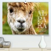 Alpaka, coole Typen mit wilden Frisuren (Premium, hochwertiger DIN A2 Wandkalender 2023, Kunstdruck in Hochglanz)