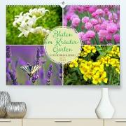 Blüten im Kräuter-Garten (Premium, hochwertiger DIN A2 Wandkalender 2023, Kunstdruck in Hochglanz)