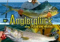 Anglerglück - den Fisch am Haken (Wandkalender 2023 DIN A4 quer)