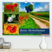 Bunte Mohnblumen - Impressionen der Mohnblüte in Acrylfarbe (Premium, hochwertiger DIN A2 Wandkalender 2023, Kunstdruck in Hochglanz)
