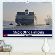 Shipspotting Hamburg (Premium, hochwertiger DIN A2 Wandkalender 2023, Kunstdruck in Hochglanz)