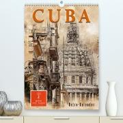 Cuba Retro Kalender (Premium, hochwertiger DIN A2 Wandkalender 2023, Kunstdruck in Hochglanz)