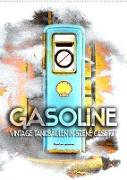 Gasoline - Vintage Tanksäulen in Szene gesetzt (Wandkalender 2023 DIN A2 hoch)