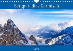 Bergparadies Garmisch - traumhafte Impressionen (Wandkalender 2023 DIN A4 quer)