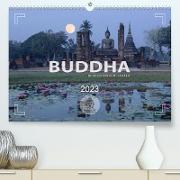 BUDDHA - Im Reich der Achtsamkeit (Premium, hochwertiger DIN A2 Wandkalender 2023, Kunstdruck in Hochglanz)