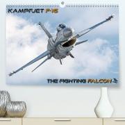 Kampfjet F-16 The Fighting Falcon (Premium, hochwertiger DIN A2 Wandkalender 2023, Kunstdruck in Hochglanz)