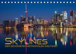 Skylines der schönsten Metropolen weltweit (Tischkalender 2023 DIN A5 quer)