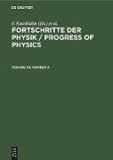 Fortschritte der Physik / Progress of Physics. Volume 34, Number 4