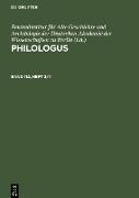Philologus, Band 112, Heft 3/4, Philologus Band 112, Heft 3/4