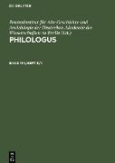 Philologus, Band 114, Heft 3/4, Philologus Band 114, Heft 3/4