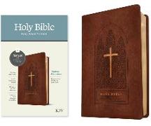 KJV Thinline Reference Bible, Filament-Enabled Edition (Red Letter, Leatherlike, Reverent Cross Dark Brown)