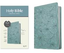 KJV Thinline Reference Bible, Filament-Enabled Edition (Red Letter, Leatherlike, Floral Leaf Teal)