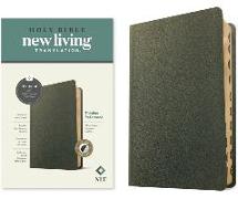 NLT Thinline Reference Bible, Filament-Enabled Edition (Red Letter, Genuine Leather, Olive Green, Indexed)