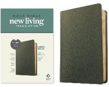 NLT Large Print Thinline Reference Bible, Filament-Enabled Edition (Red Letter, Genuine Leather, Olive Green)