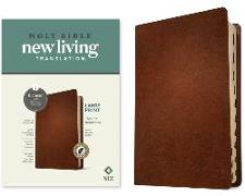 NLT Large Print Thinline Reference Bible, Filament-Enabled Edition (Red Letter, Genuine Leather, Brown, Indexed)