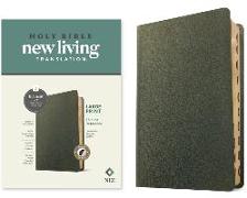 NLT Large Print Thinline Reference Bible, Filament-Enabled Edition (Red Letter, Genuine Leather, Olive Green, Indexed)