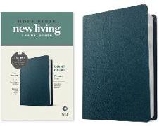 NLT Personal Size Giant Print Bible, Filament-Enabled Edition (Red Letter, Genuine Leather, Navy Blue)