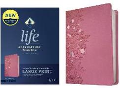 KJV Life Application Study Bible, Third Edition, Large Print (Leatherlike, Peony Pink, Red Letter)