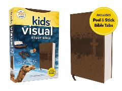 Niv, Kids' Visual Study Bible, Leathersoft, Bronze, Full Color Interior, Peel/Stick Bible Tabs: Explore the Story of the Bible---People, Places, and H