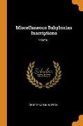 Miscellaneous Babylonian Inscriptions, Volume 1