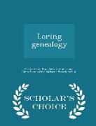 Loring Genealogy - Scholar's Choice Edition