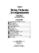 Violin II String Orchestra Accompaniments to Solos from Volumes 1 & 2