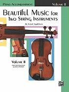 Beautiful Music for Two String Instruments, Bk 2: Piano Acc