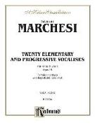 Twenty Elementary and Progressive Vocalises, Op. 15: Medium Voice